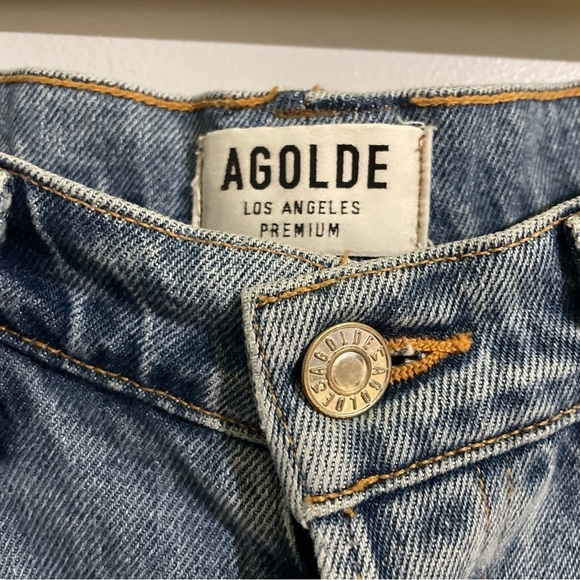 Agolde Quinn High Rise Mini Skirt in Devotee - Picture 7 of 11